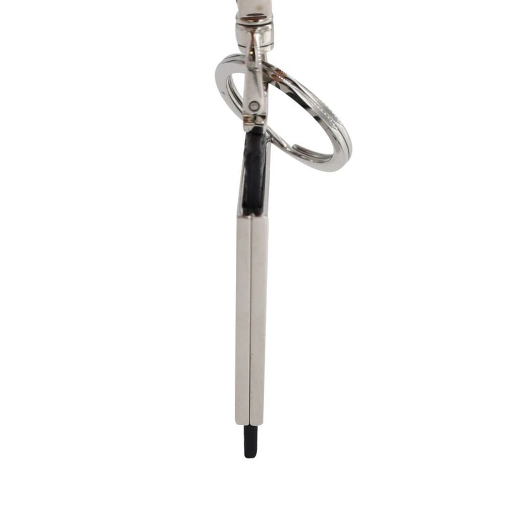 Prada Logo Keychain in Black Saffiano Leather - Picture 5 of 7